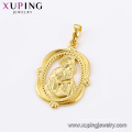 33182 xuping joyas 24k chapado en oro de Santa Madre simple redondo colgante religioso